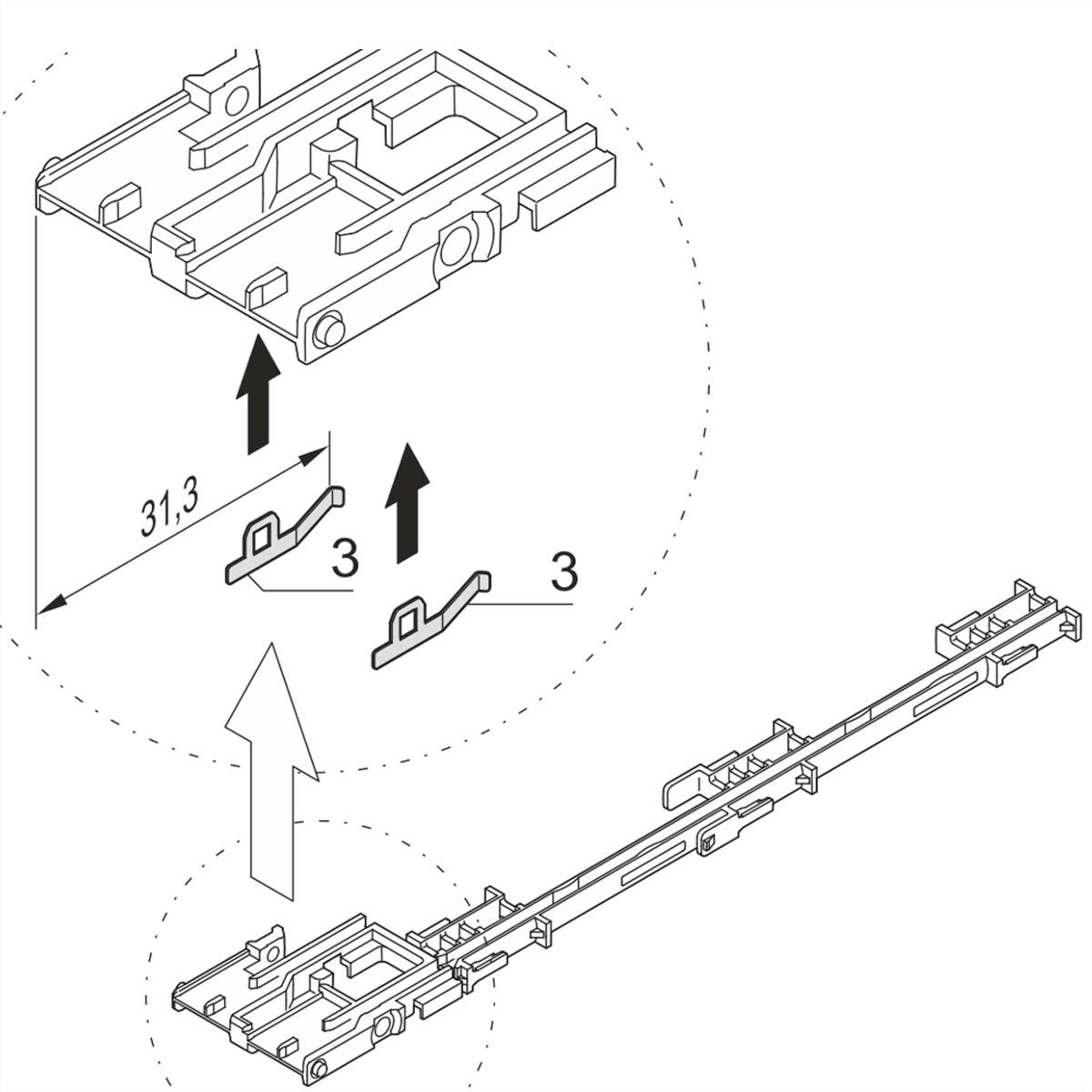 NVent SCHROFF 20849021 Befestigungsclip 2St.