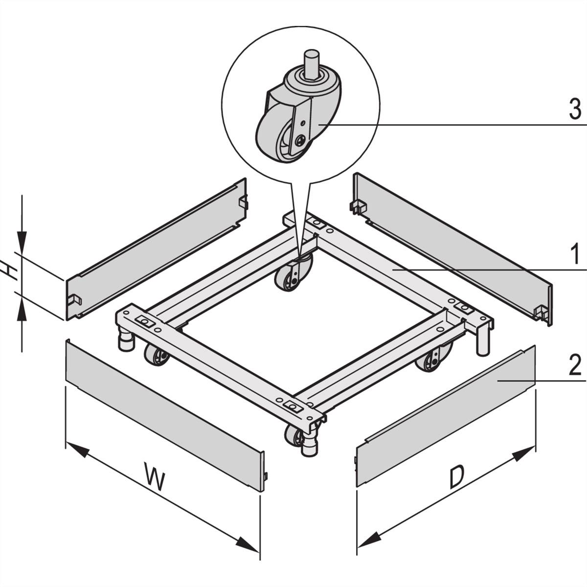 NVent SCHROFF 23130209 19 Zoll Netzwerkschrank-Sockel
