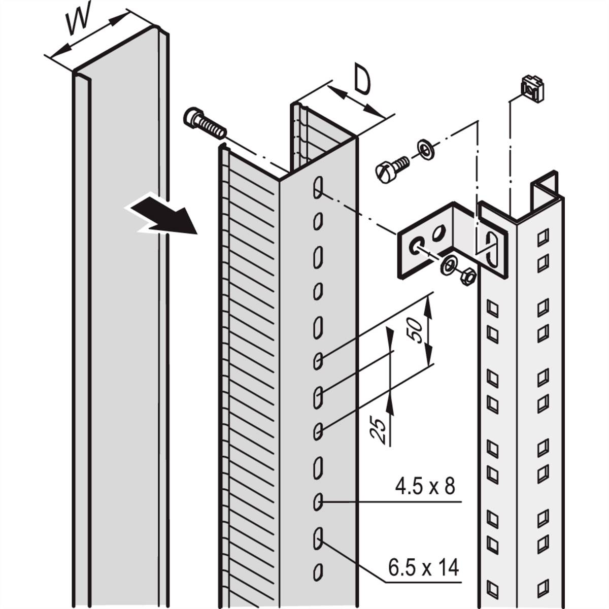 NVent SCHROFF 60103011 Kabelrangierkanal 2St.