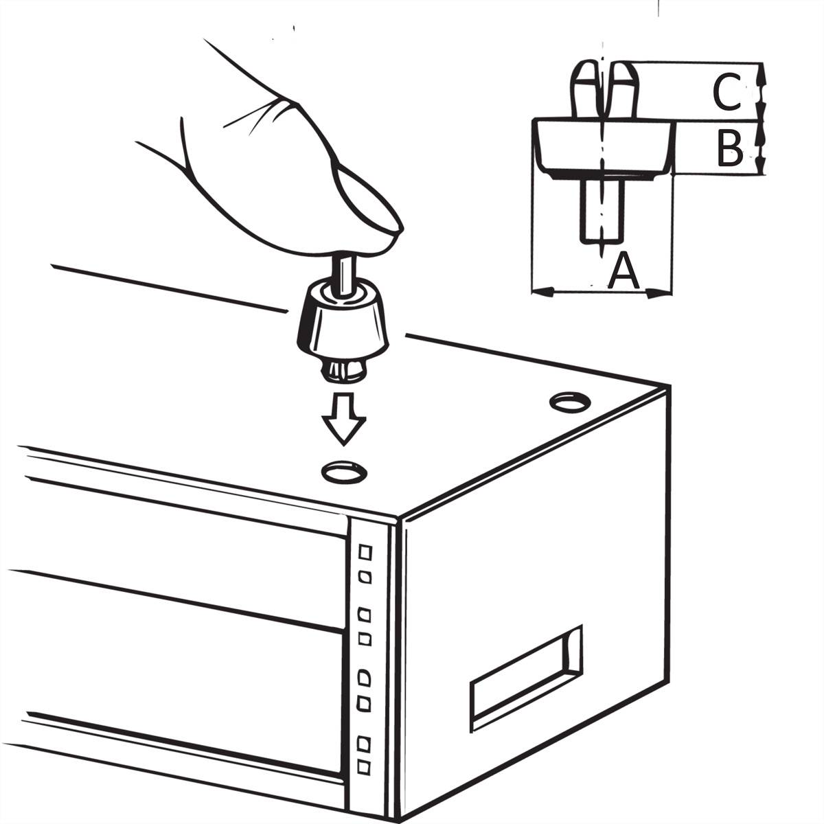 NVent SCHROFF 24820004 Fuß 20St.