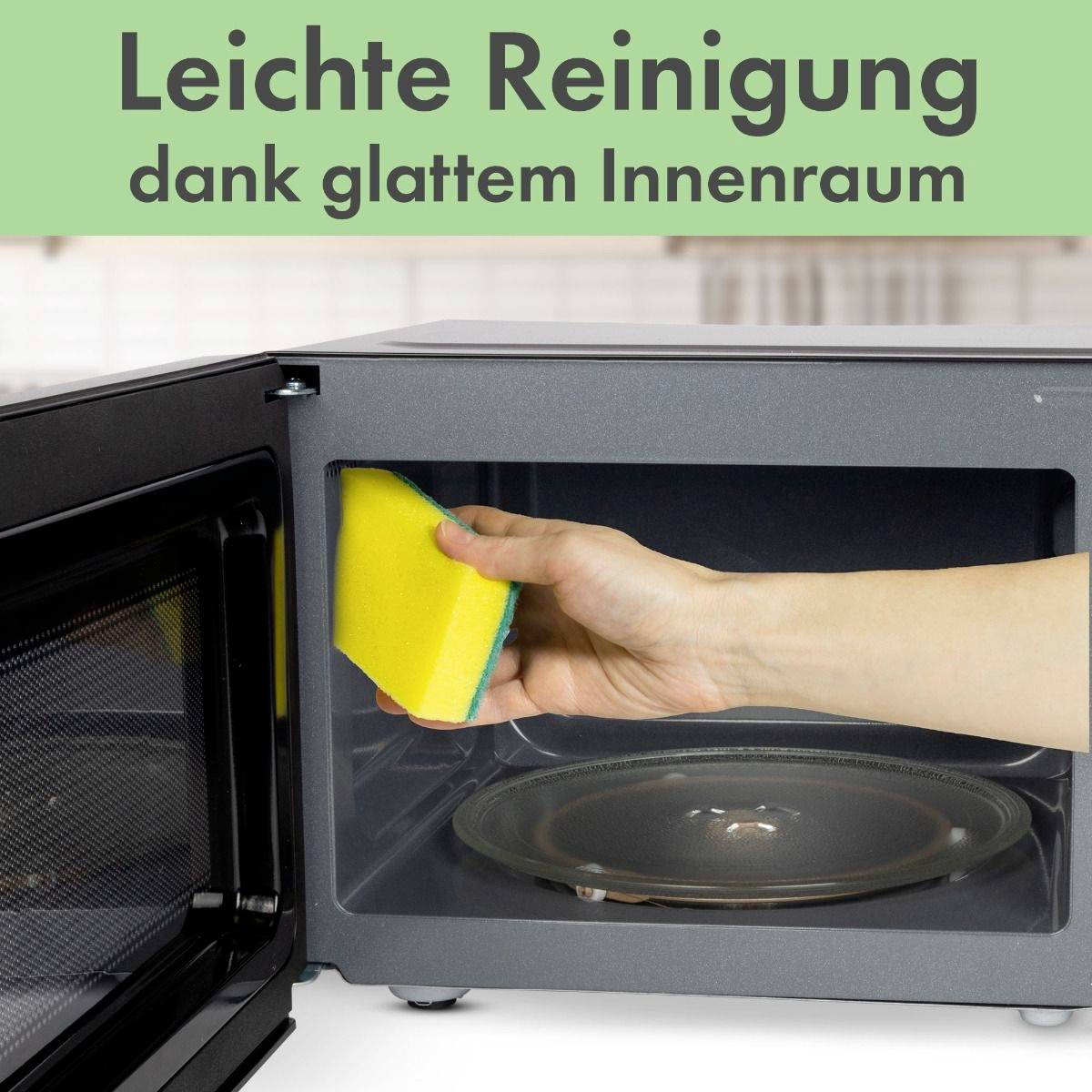 Clatronic MWG 792 Mikrowelle Schwarz 700W Grillfunktion, Timerfunktion