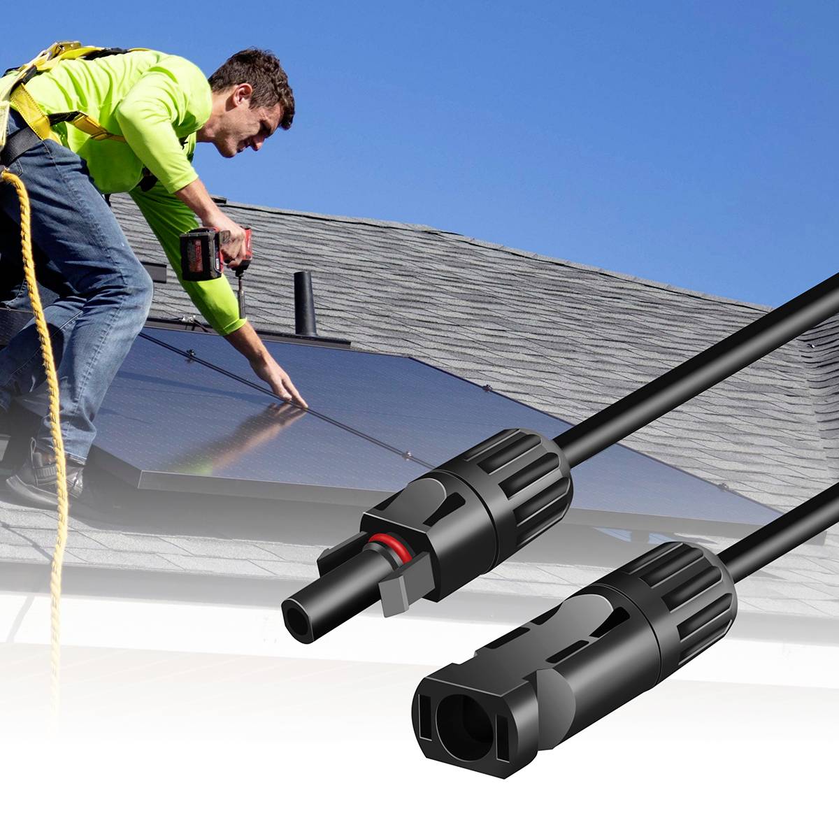 LogiLink PHC0102 MC4/M zu MC4/F Verlängerungskabel Kabellänge 3m