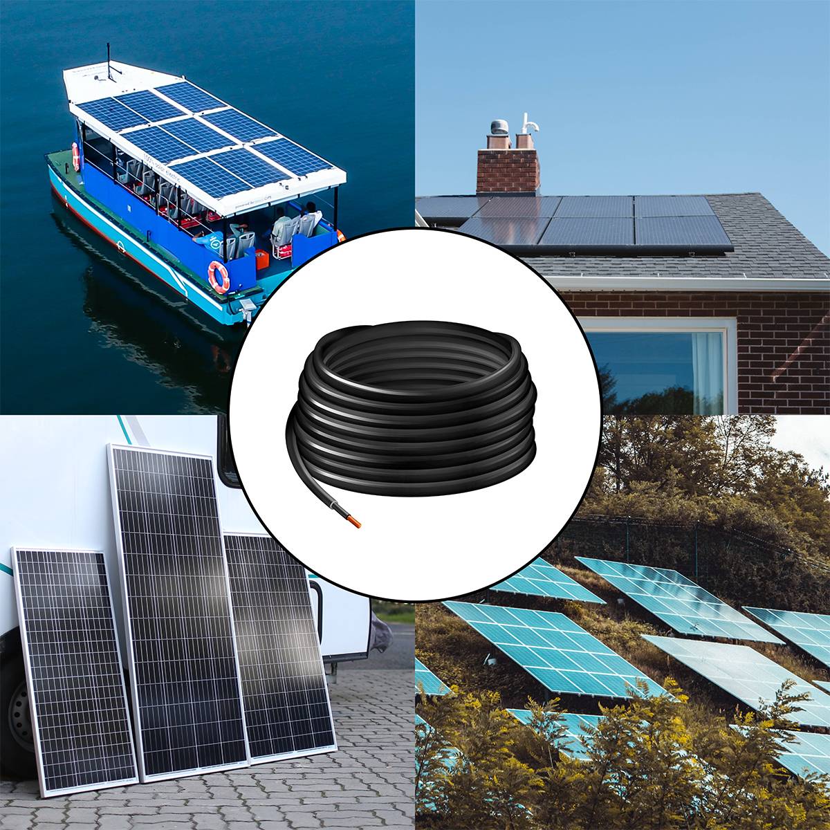 LogiLink PHC0200 H1Z2Z2-K, 6mm² Installationskabel Kabellänge 25m