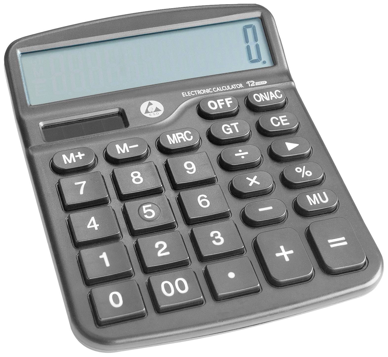 BJZ A-35705 ESD Taschenrechner Schwarz solarbetrieben (B x H x T) 120 x 50 x 150mm