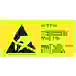 BJZ Logo antistatique (ESD) 1000 pc(s) jaune (L x l) 74 mm x 37 mm autocollant