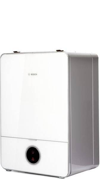 Ein weißer, quadratischer elektrischer Wasserkocher mit digitalem Display und Markenlogo.