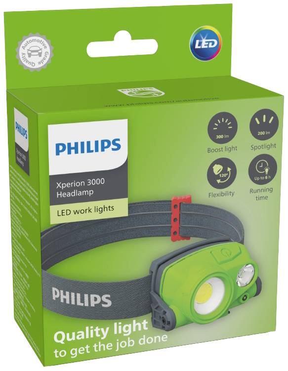 Philips Automotive X30HEADX1 Xperion 3000 Headlamp LED Arbeitsleuchte akkubetrieben 3W 300lm