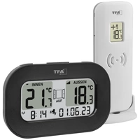 TFA Dostmann Funk-Thermometer COOL@HOME Funk-Thermometer digital Schwarz 30.3046.01 TFA Dostmann Funk-Thermometer COOL@HOME Funk-Thermometer digital Schwarz 30.3046.01