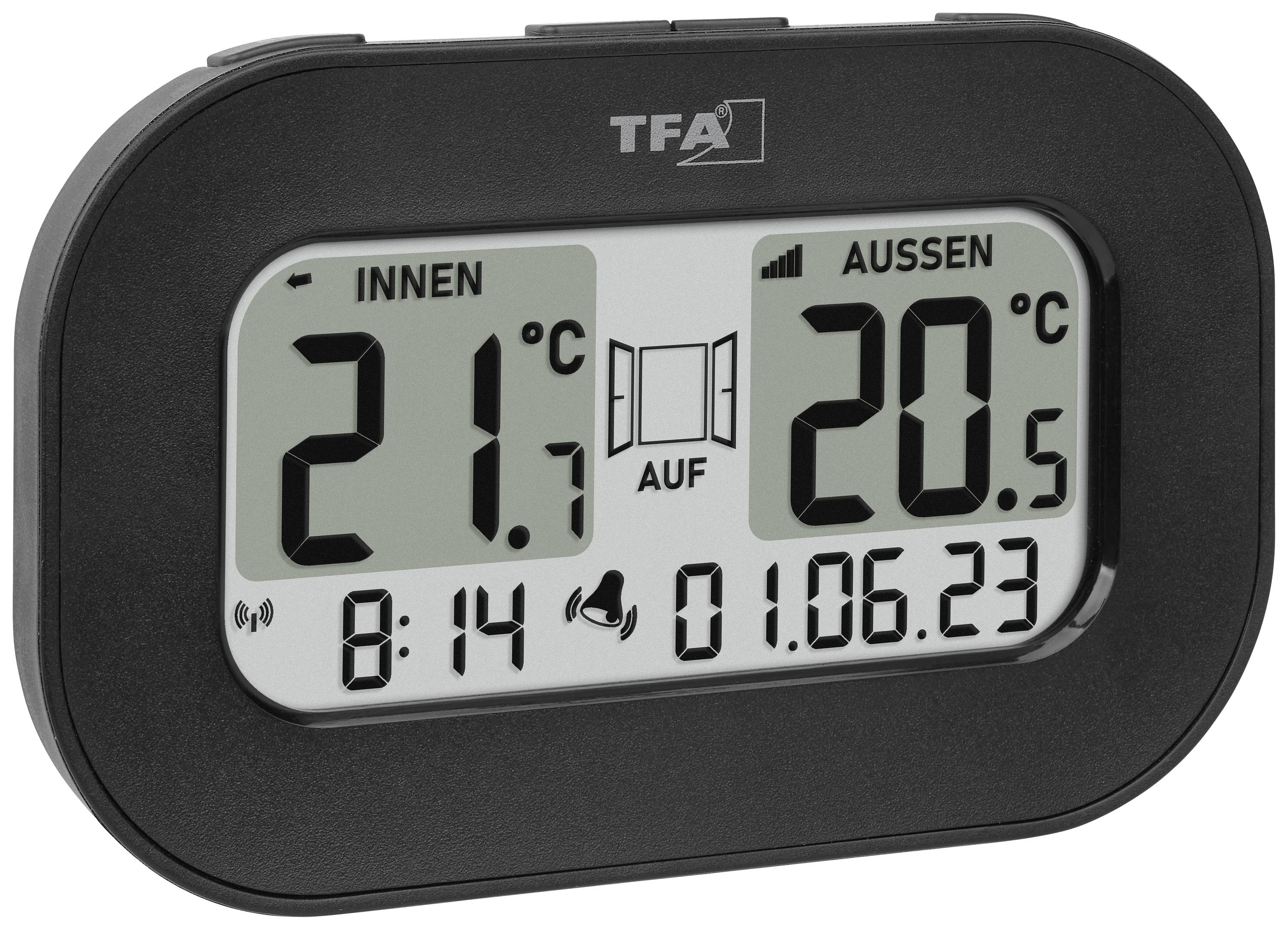 TFA Dostmann Funk-Thermometer COOL@HOME Funk-Thermometer digital Schwarz 30.3046.01