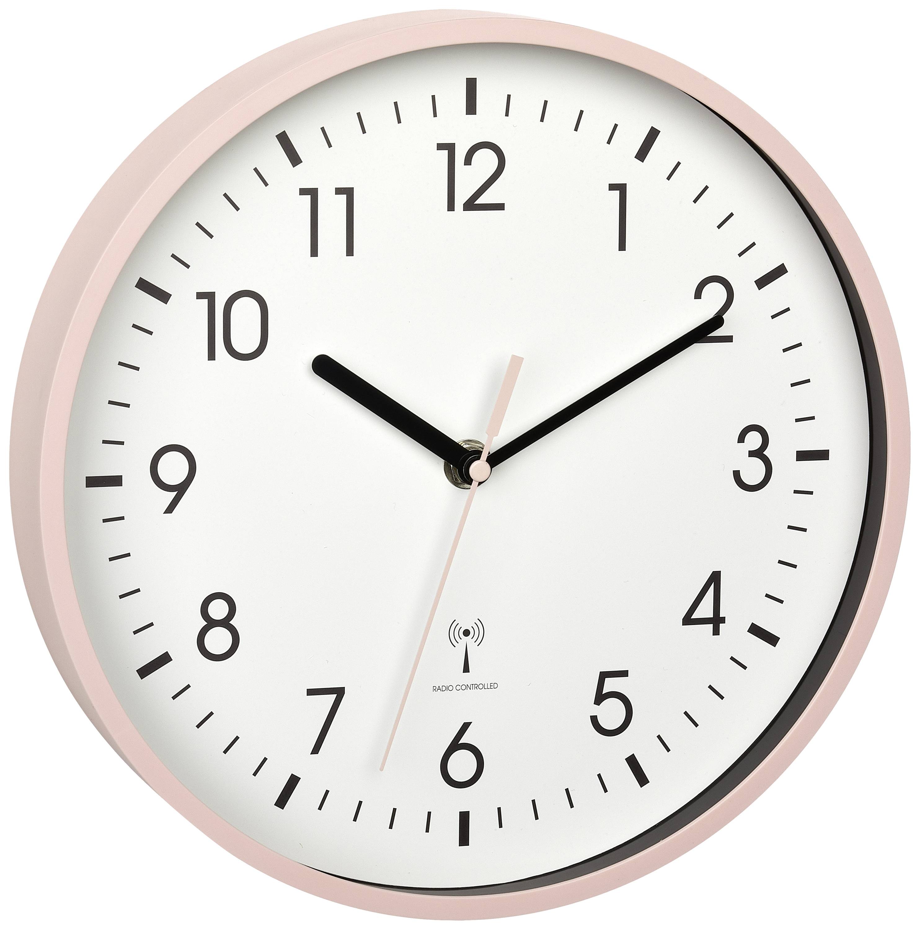 TFA Dostmann 60.3550.16 Funk Wanduhr 24.5cm x 4.2cm Rosa