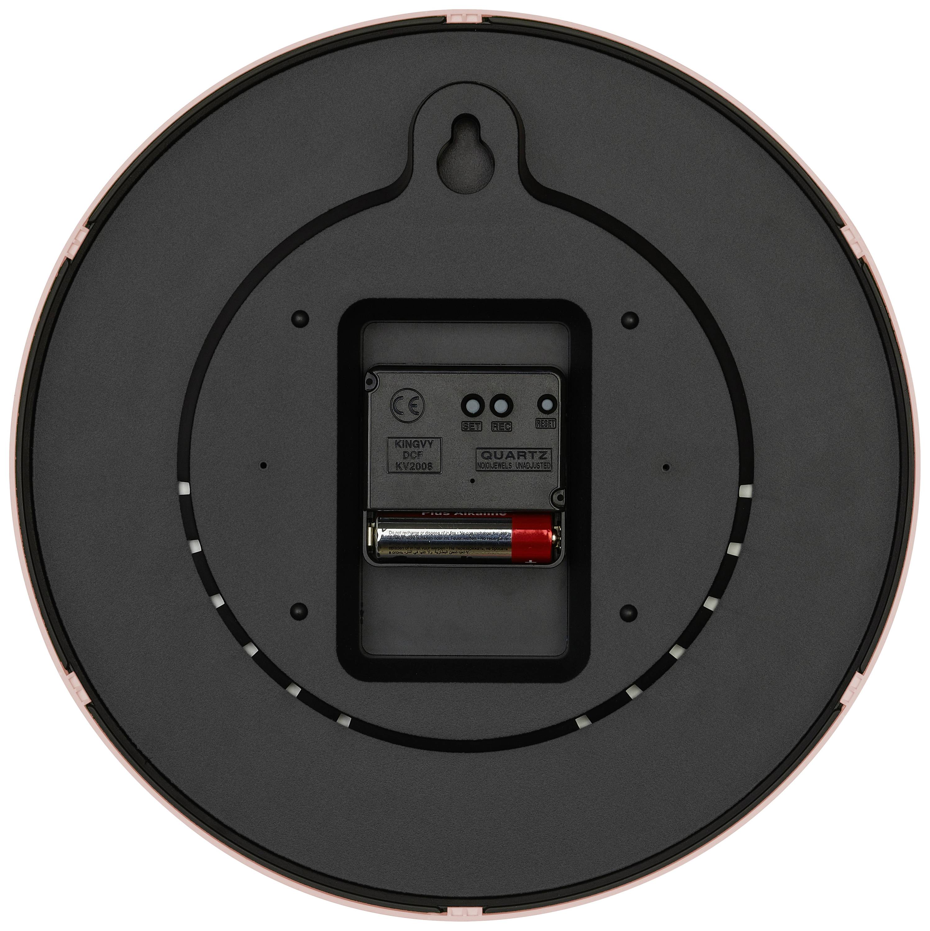 TFA Dostmann 60.3550.16 Funk Wanduhr 24.5cm x 4.2cm Rosa