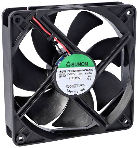 Sunon EEC0251B3-000U-A99 Axiallüfter 12 V/DC 127.39 m³/h (L x B x H) 25 x 120 x 120 mm