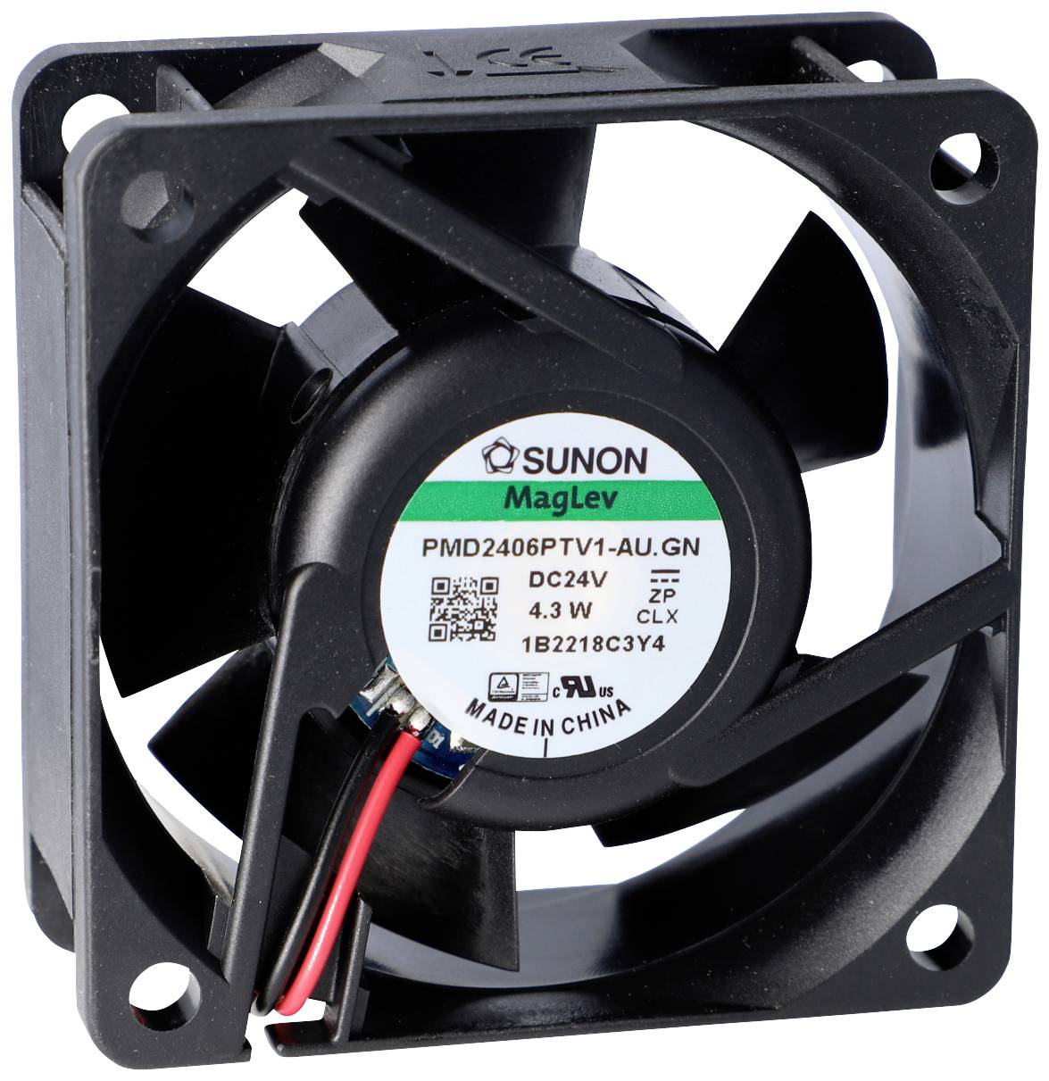 Sunon PMD2406PTV1-A.U.GN Axiallüfter 24 V/DC 61.14 m³/h (L x B x H) 25 x 60 x 60 mm