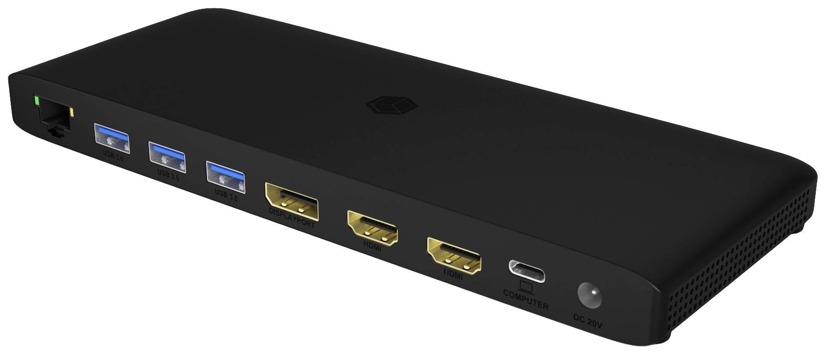 ICY BOX USB-C® Dockingstation IB-DK2416-C Passend für Marke Dockingstations: Universal inkl. Kensington-Schloss, inkl