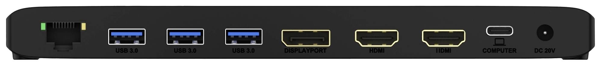 ICY BOX USB-C® Dockingstation IB-DK2416-C Passend für Marke Dockingstations: Universal inkl. Kensington-Schloss, inkl