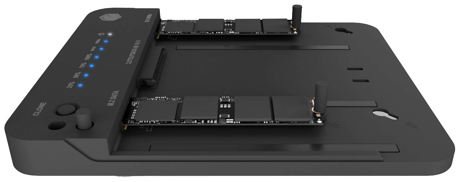ICY BOX IB-2915MSCL-C31 USB-C® (USB 3.2 Gen 2) M.2 PCIe NVMe, M.2 SATA, SATA I, SATA II, SATA III Festplatten-Kopierstation 2.5 Zoll, 3.5 Zoll mit