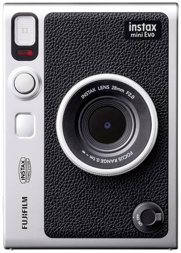 Fujifilm Instax Mini EVO EX D USB-C Sofortbildkamera Schwarz Bluetooth, Integrierter Akku, mit einge