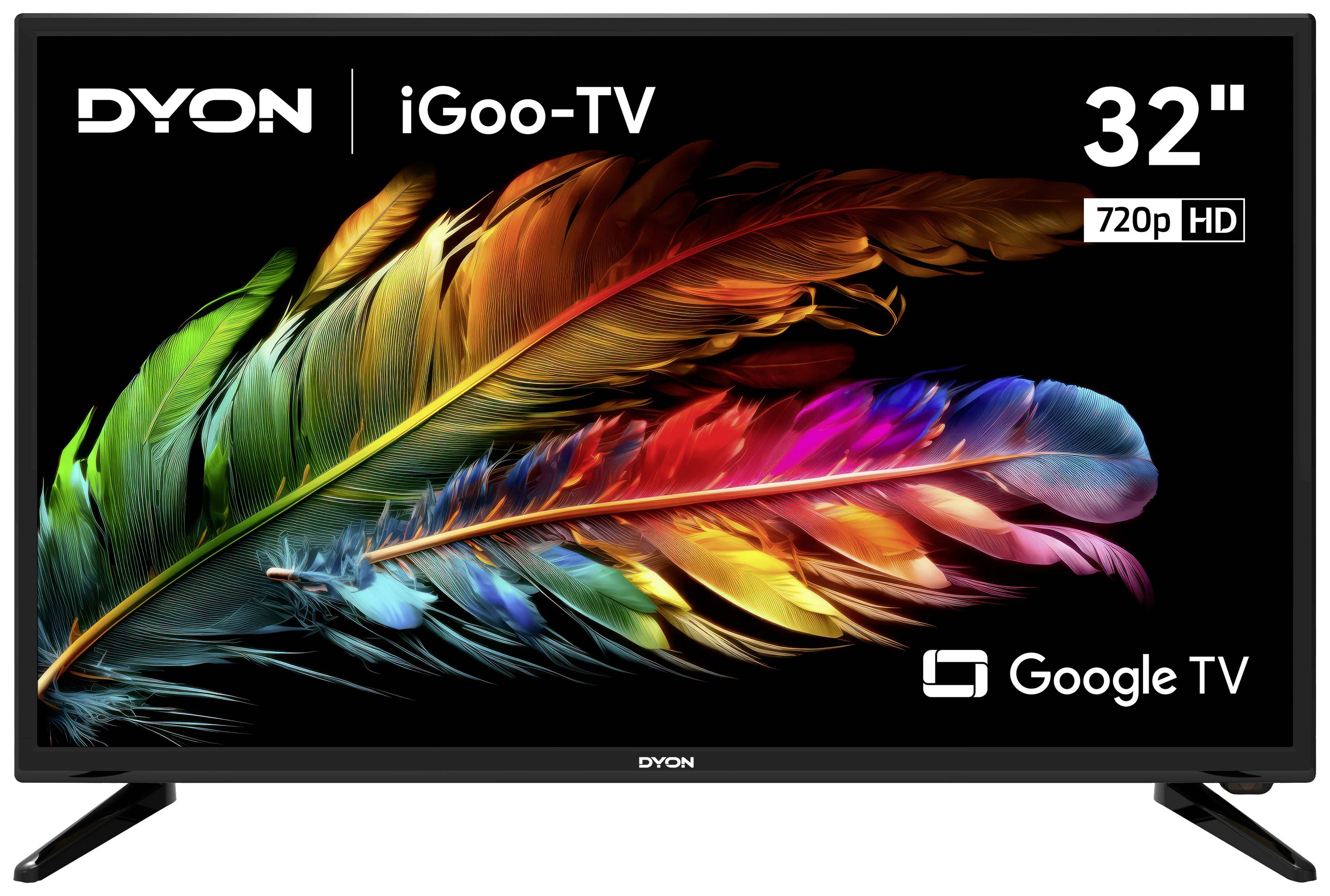 Dyon iGoo-TV 32H LED-TV 81.3 cm 32 Zoll EEK E (A - G) CI+, DVB-C, DVB-S2, DVB-T2, HD ready, Smart TV, WLAN Schwarz