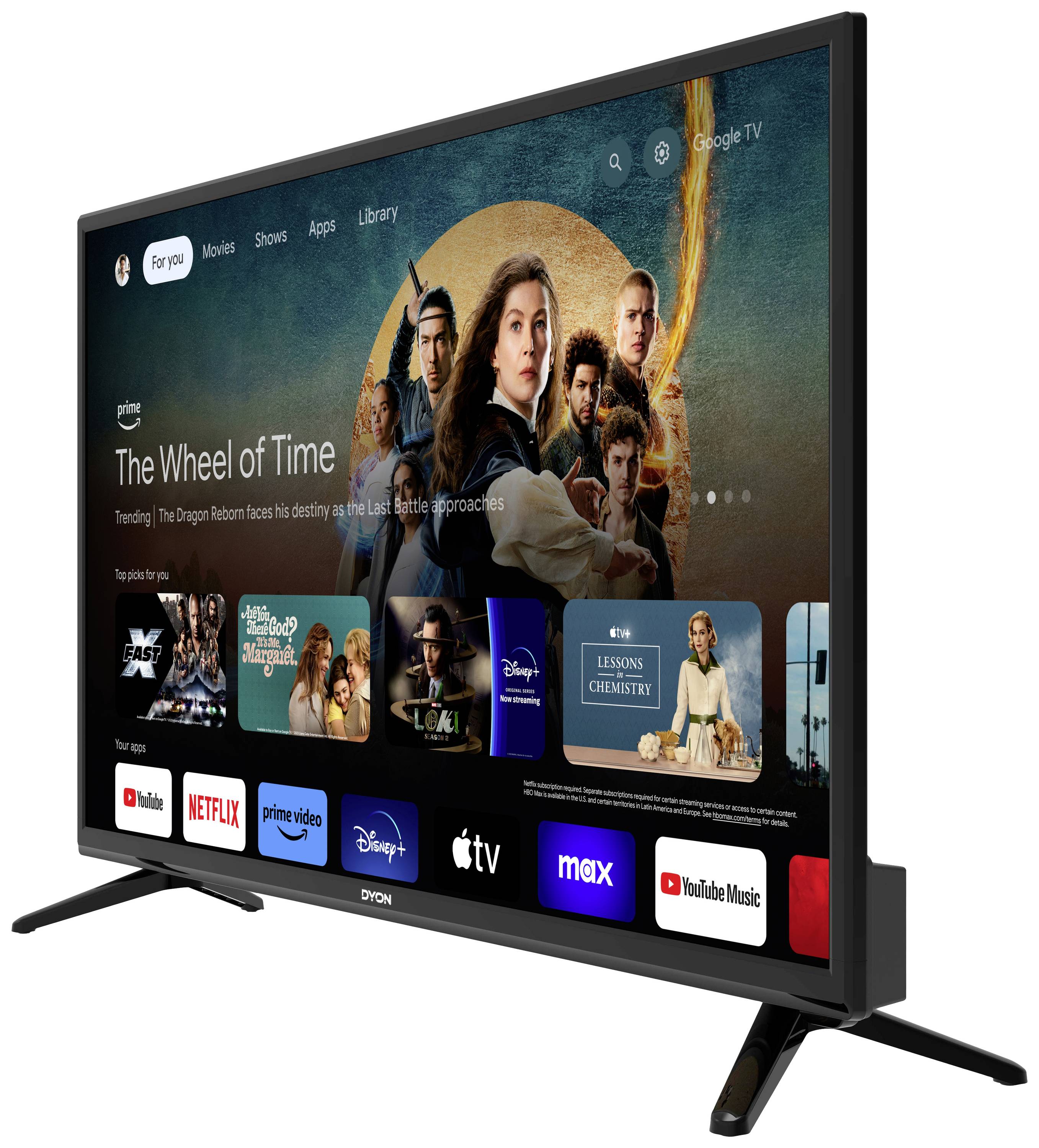 Dyon iGoo-TV 32H LED-TV 81.3 cm 32 Zoll EEK E (A - G) CI+, DVB-C, DVB-S2, DVB-T2, HD ready, Smart T