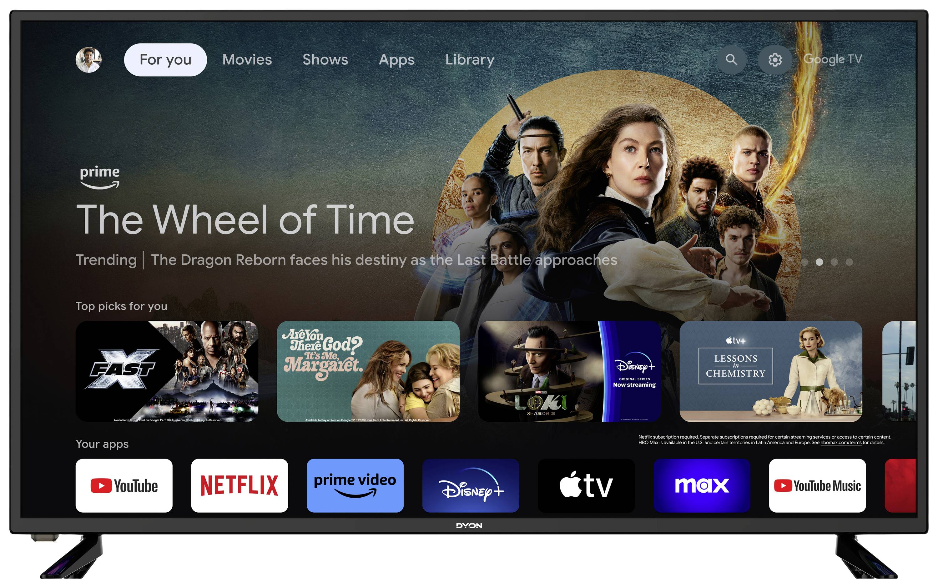 Dyon iGoo-TV 40F LED-TV 101.6 cm 40 Zoll EEK F (A - G) CI+, DVB-C, DVB-S2, DVB-T2, Full HD, Smart TV, WLAN Schwarz