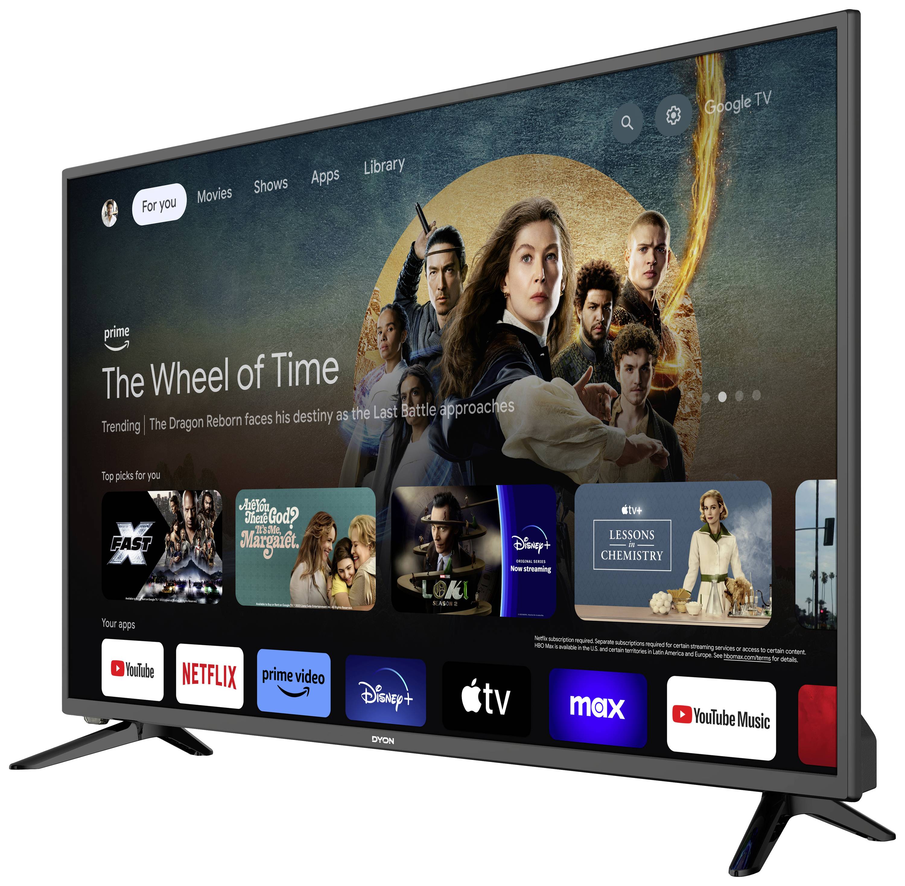 Dyon iGoo-TV 40F LED-TV 101.6cm 40 Zoll EEK F (A - G) CI+, DVB-C, DVB-S2, DVB-T2, Full HD, Smart TV, WLAN Schwarz