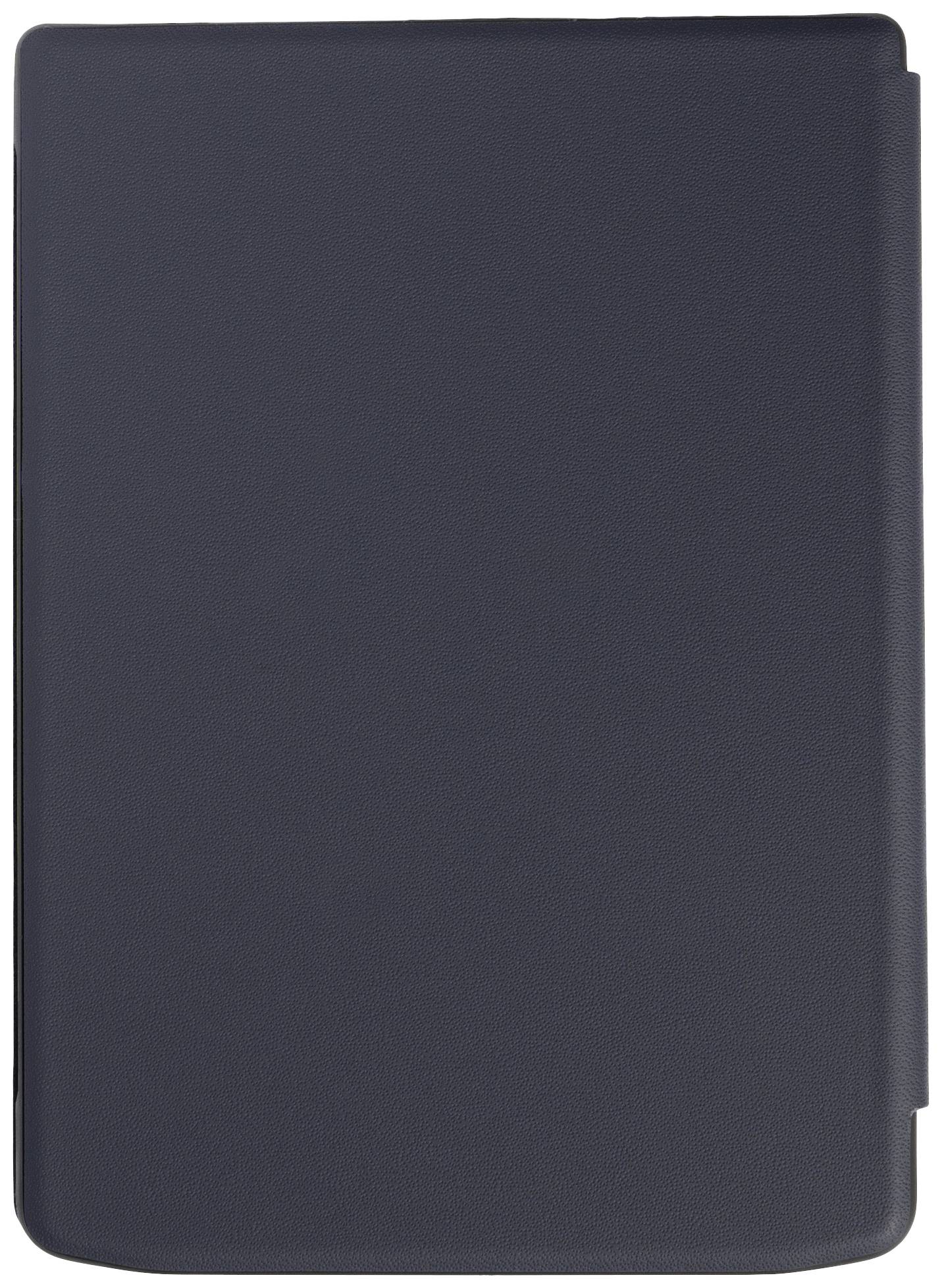 Dunkelblaues, geschlossenes Etui aus Leder, rechteckige Form, schlichtes Design. Ideal zum Schutz und Transport von Geräten.