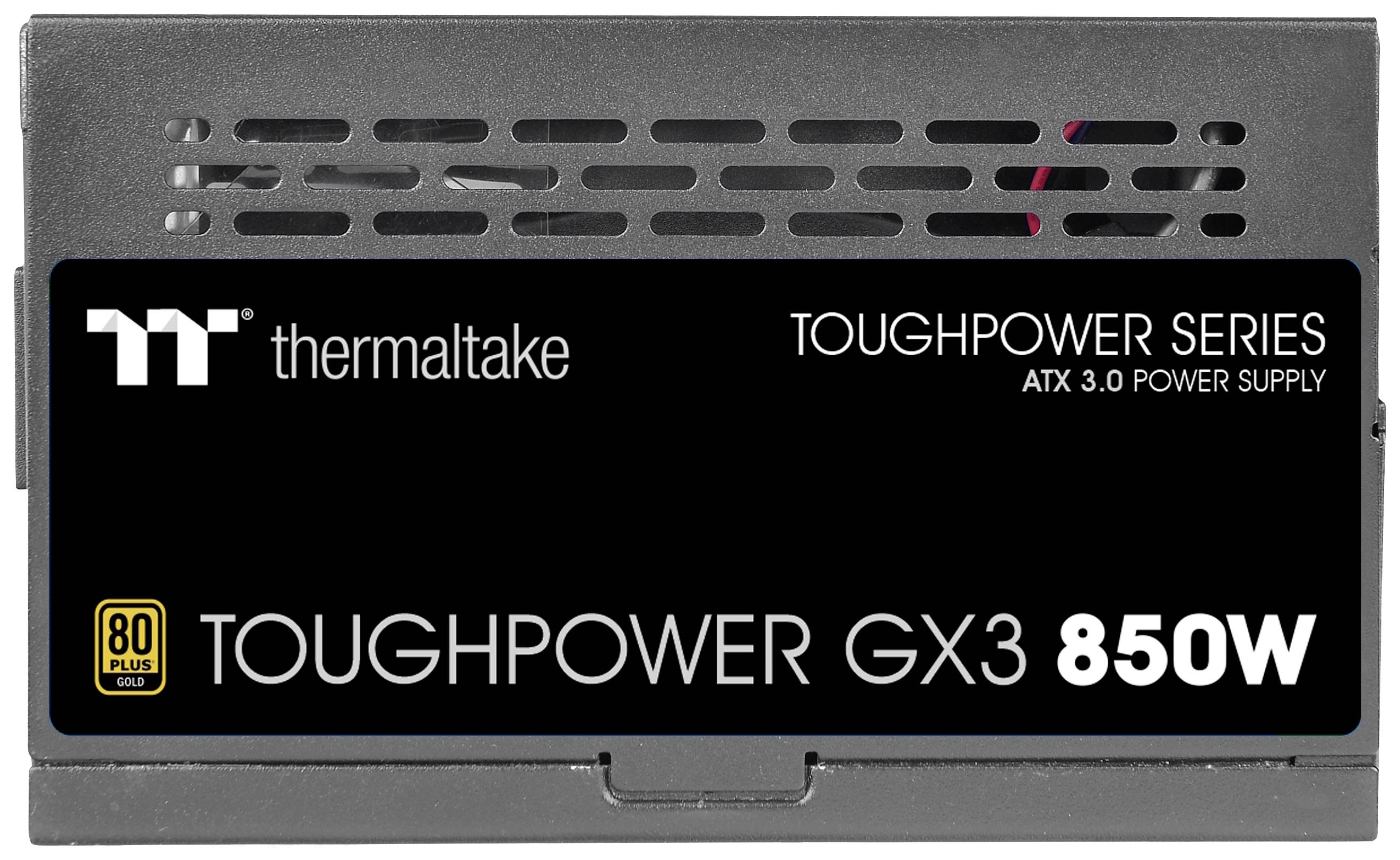 Netzteil Thermaltake Toughpower GX3 850W, ATX 3.0, 80 Plus Gold, geeignet für PC-Bau.