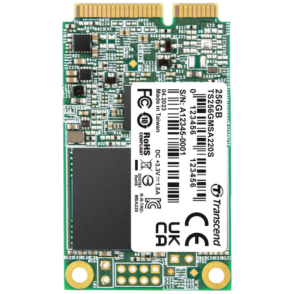 Transcend 220S 256 GB Interne mSATA SSD SATA 6 Gb/s Retail TS256GMSA220S