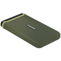 Transcend ESD380C 500GB Externe SSD USB-C® (USB 3.2 Gen 2) Militär Grün TS500GESD380C Transcend ESD380C 500GB Externe SSD USB-C® (USB 3.2 Gen 2) Militär Grün TS500GESD380C