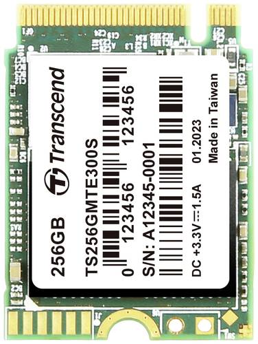 Transcend 300S 256GB Interne M.2 PCIe NVMe SSD 2230 PCIe NVMe 3.0 x4 Retail TS256GMTE300S