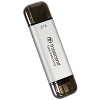 Transcend ESD310S 2TB Externe SSD USB-A (USB 3.2 Gen 2), USB-C® Silber TS2TESD310S Transcend ESD310S 2TB Externe SSD USB-A (USB 3.2 Gen 2), USB-C® Silber TS2TESD310S