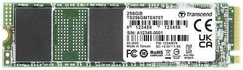 Transcend MTE670T 256GB Interne M.2 PCIe NVMe SSD 2280 PCIe NVMe 3.0 x4 Retail TS256GMTE670T