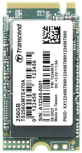 Transcend MTE470A 256GB Interne M.2 PCIe NVMe SSD 2242 PCIe NVMe 3.0 x4 Retail TS256GMTE470A