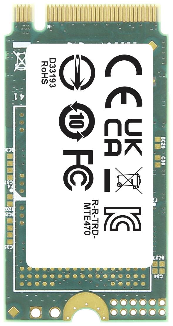 Transcend MTE470A 512GB Interne M.2 PCIe NVMe SSD 2242 PCIe NVMe 3.0 x4 Industrial TS512GMTE470A