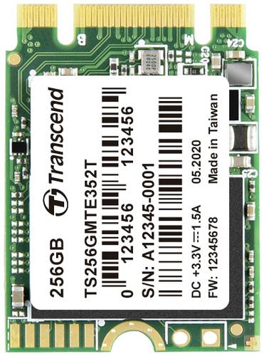 Transcend MTE352T 256GB Interne M.2 PCIe NVMe SSD 2230 PCIe NVMe 3.0 x2 Retail TS256GMTE352T