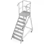 Krause 821065 Aluminium Podestleiter fahrbar, Montage mit Werkzeug Arbeitshöhe (max.): 3.95m Aluminium 65.4kg Krause 821065 Aluminium Podestleiter fahrbar, Montage mit Werkzeug Arbeitshöhe (max.): 3.95m Aluminium 65.4kg
