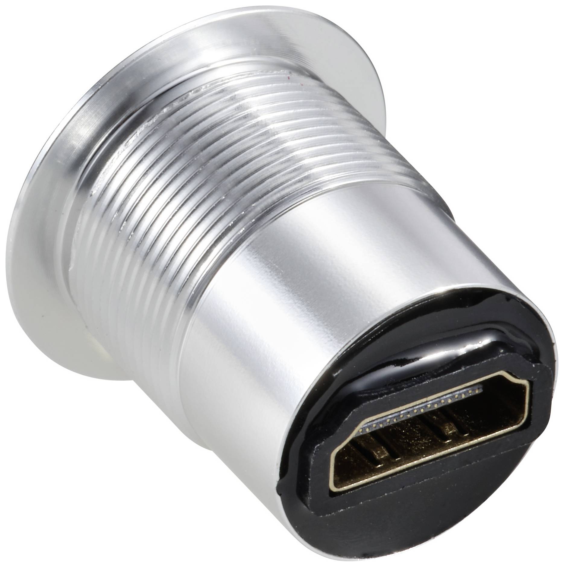 TRU COMPONENTS TC-11980452 HDMI Panel-Adapter Buchse HDMI-Buchse - HDMI-Buchse Silber Inhalt: 1St.