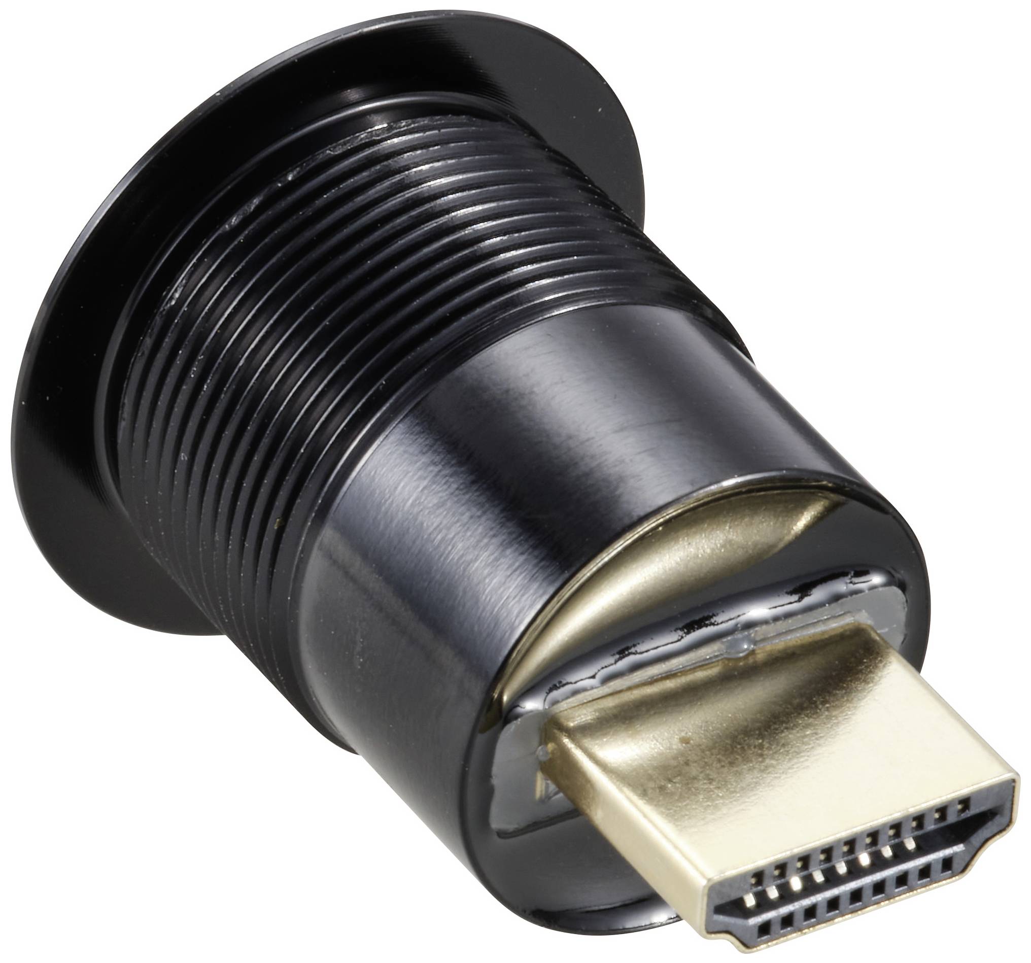 TRU COMPONENTS TC-11980460 HDMI Panel-Adapter Buchse HDMI-Buchse - HDMI-Stecker Schwarz Polzahl: 1 Inhalt: 1St.