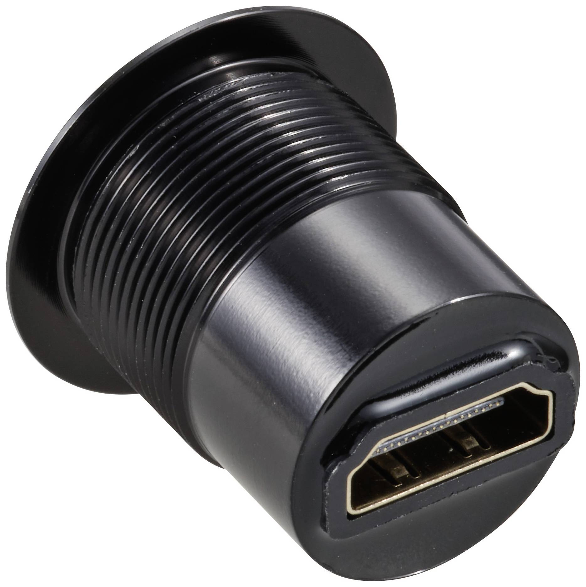 TRU COMPONENTS TC-11980464 HDMI Panel-Adapter Buchse HDMI-Buchse - HDMI-Buchse Schwarz Inhalt: 1St.