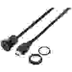 TRU COMPONENTS TC-11980468 Adaptateur HDMI femelle HDMI femelle HDMI mâle noir Nombre de pôles: 1 Longueur de câble: 90 cm