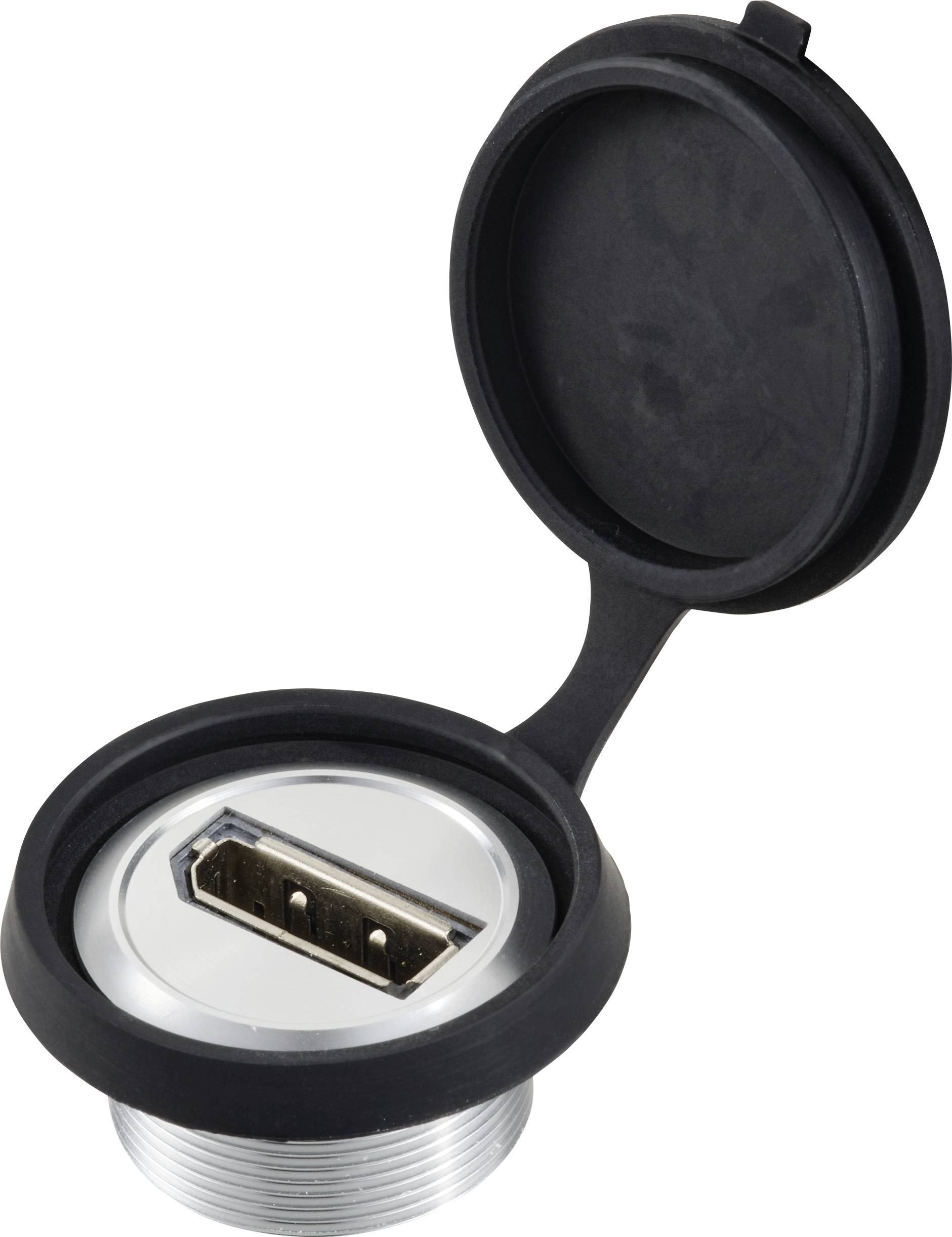 TRU COMPONENTS TC-11980472 Schutzkappe für Ø 22mm Einbaubuchse IP65 Schwarz 43 x 7.2 Inhalt