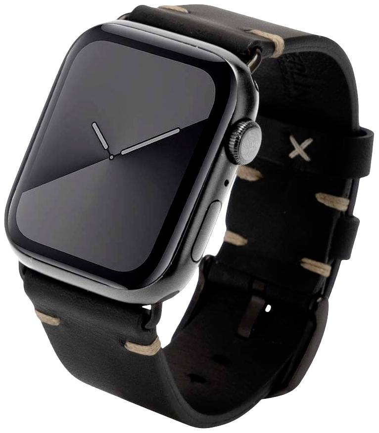 JT Berlin Watchband Alex II Vintage Armband 42 mm, 44 mm, 45 mm, 46mm M Schwarz Watch Series 1, Watch Series 2, Watch Series