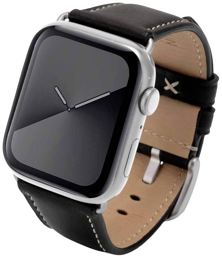 JT Berlin Watchband Charlie Armband 42 mm, 44 mm, 45 mm, 49mm M Schwarz, Silber Watch Series 1, Watch Series 2, Watch Series