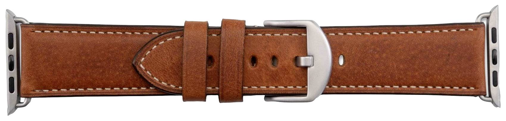 JT Berlin Watchband Charlie Armband 42 mm, 44 mm, 45 mm, 49mm M Braun, Silber Watch Series 1, Watch Series 2, Watch Series