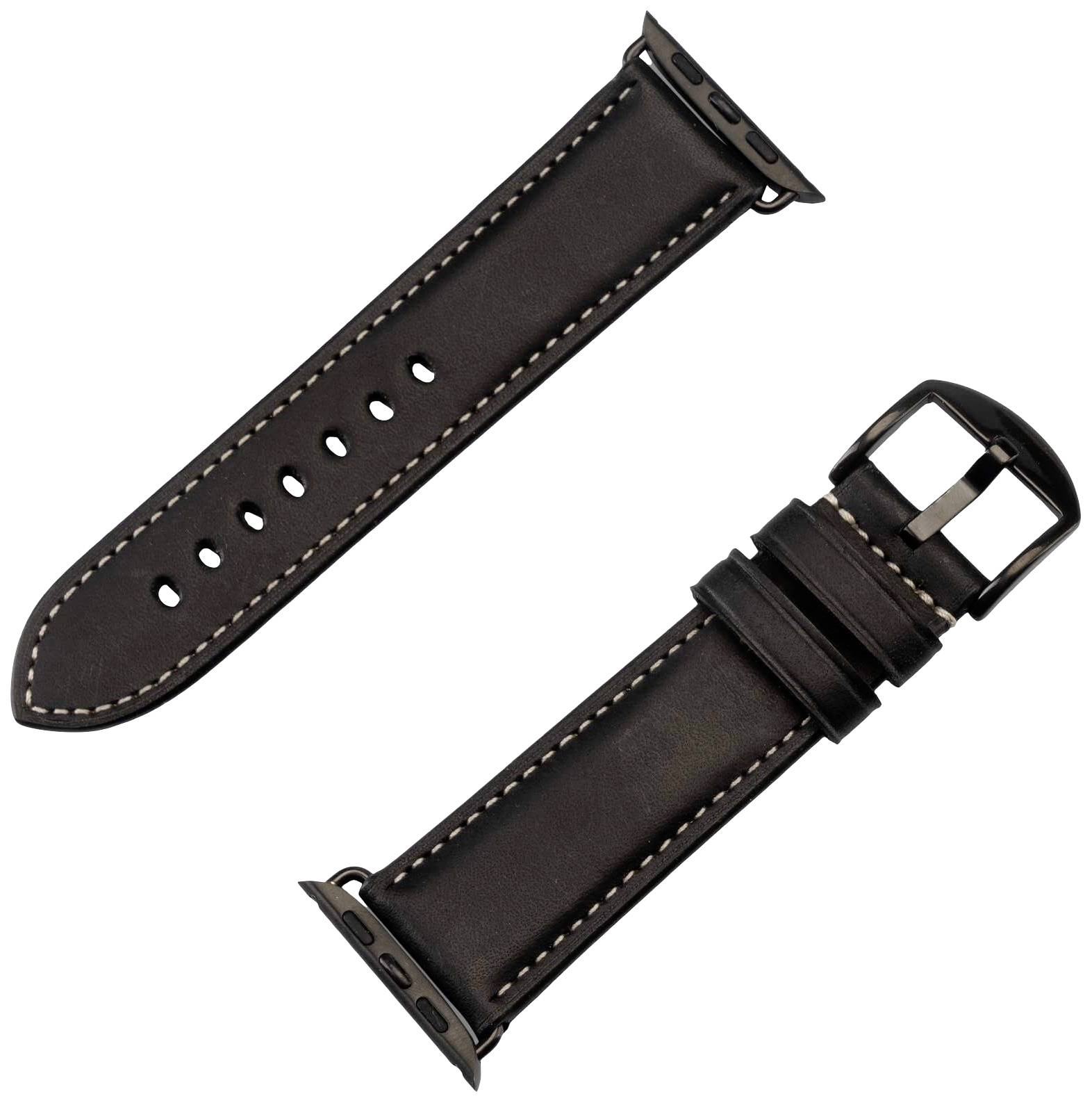 JT Berlin Watchband Charlie Armband 42 mm, 44 mm, 45 mm, 49mm M Schwarz Watch Series 1, Watch Series 2, Watch Series 3, Watch