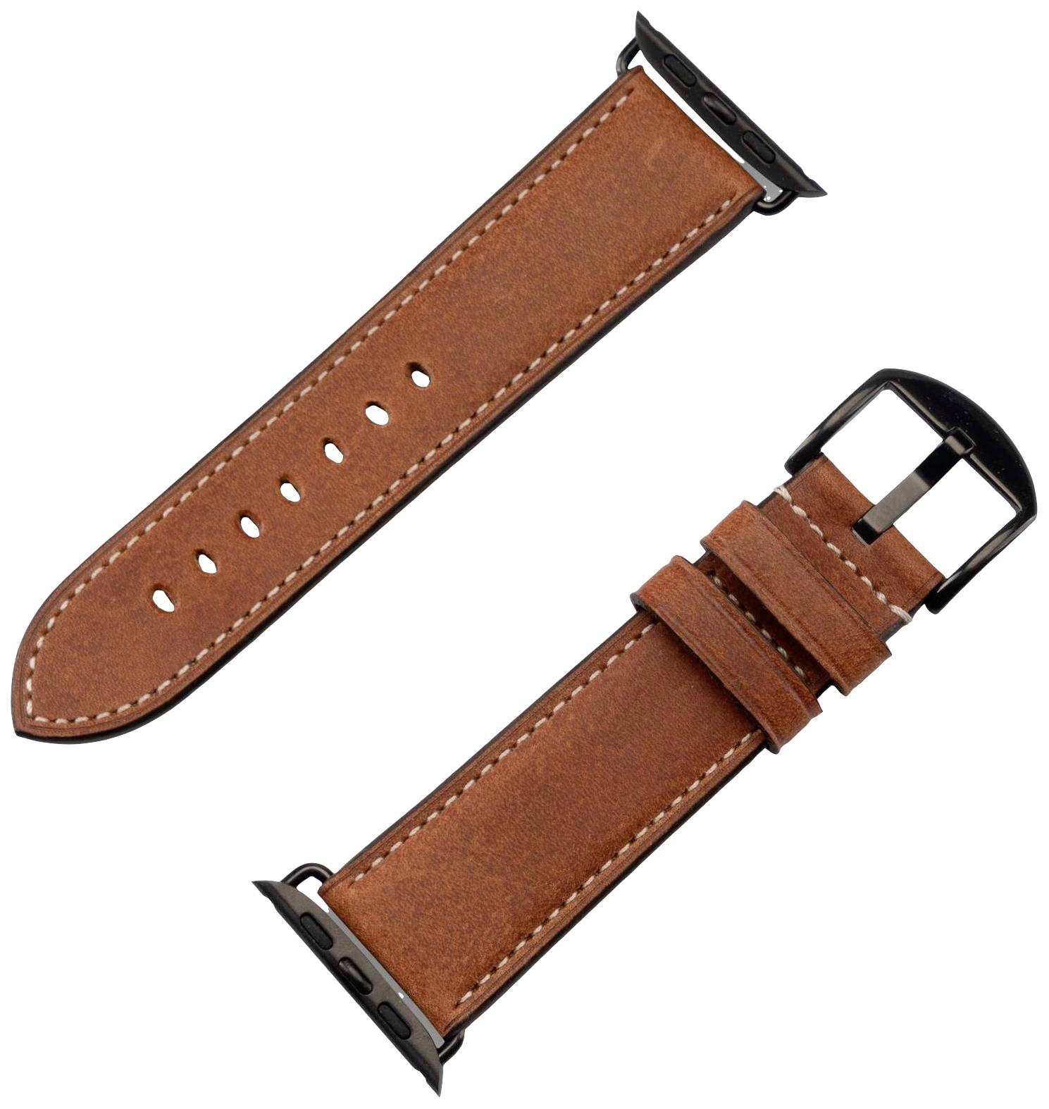 JT Berlin Watchband Charlie Armband 42 mm, 44 mm, 45 mm, 49mm M Braun, Schwarz Watch Series 1, Watch Series 2, Watch Series