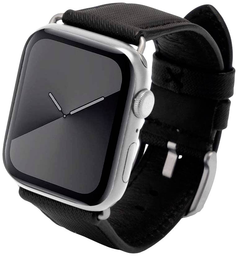 JT Berlin Watchband Wannsee Armband 42 mm, 44 mm, 45 mm, 49mm M Schwarz, Silber Watch Series 1, Watch Series 2, Watch Series