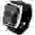 JT Berlin Watchband Wannsee Armband 42 mm, 44 mm, 45 mm, 49mm M Schwarz, Edelstahl Watch Series 1, Watch Series 2, Watch Series