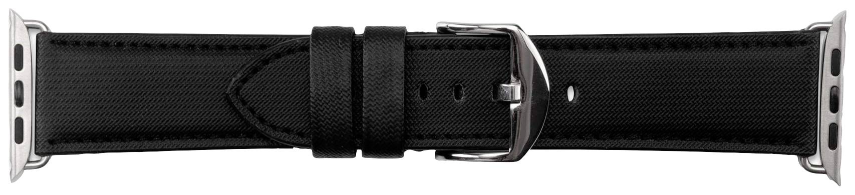 JT Berlin Watchband Wannsee Armband 42 mm, 44 mm, 45 mm, 49mm M Schwarz, Edelstahl Watch Series 1, Watch Series 2, Watch Series