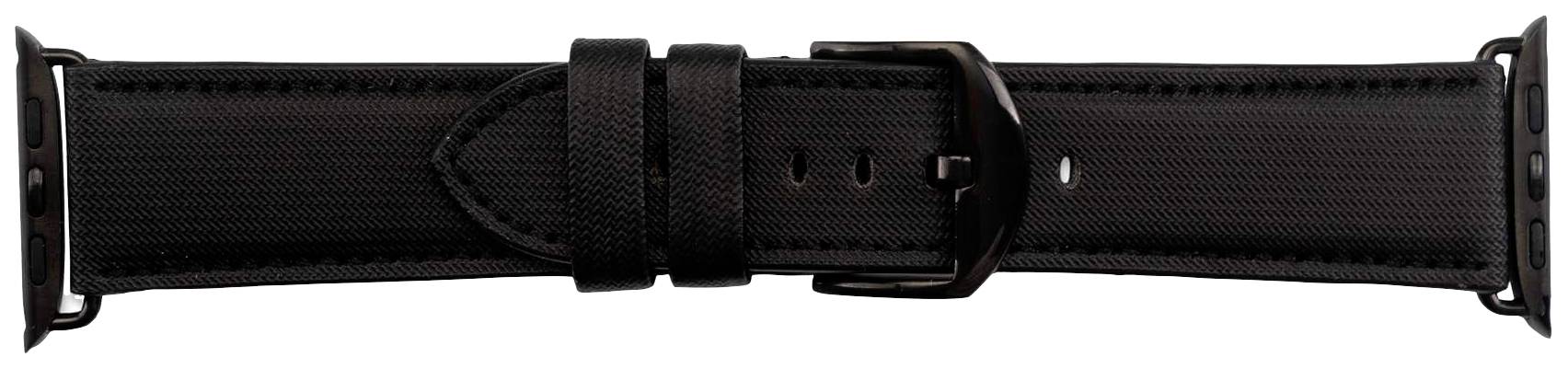 JT Berlin Watchband Wannsee Armband 42 mm, 44 mm, 45 mm, 49mm M Schwarz Watch Series 1, Watch Series 2, Watch Series 3, Watch